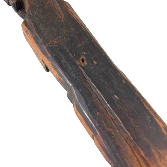 Hand-Carved Tribal Wooden Figurine Sculpture 12" Tall Unique Ethnic Art Decor - Picture 8 of 12